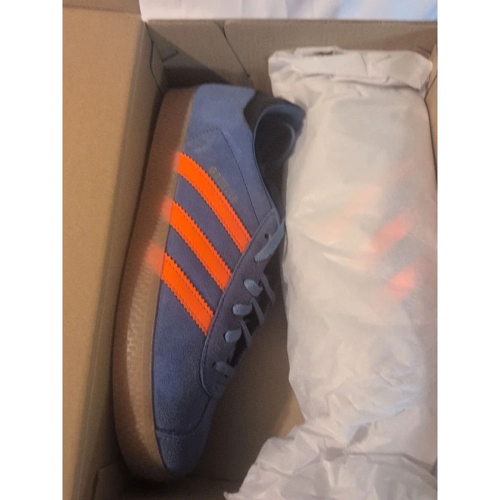adidas Gazelle J Kids Youth 6 Blue Orange Shoes JP7124 New In Box FR 38 2/3NIB